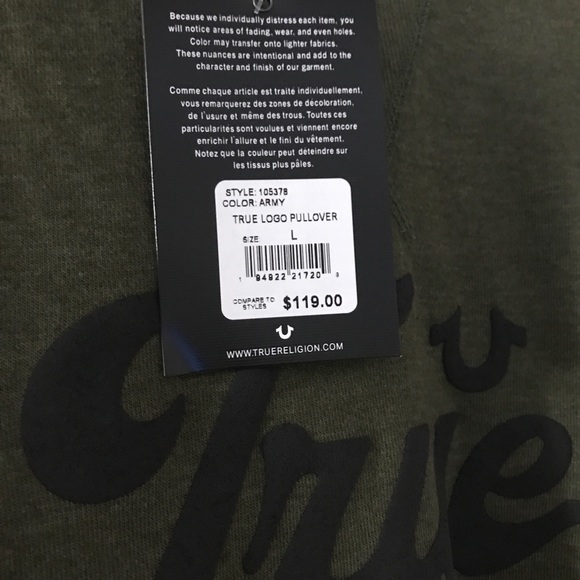 True religion fleece brand new with tags - Picture 6 of 9